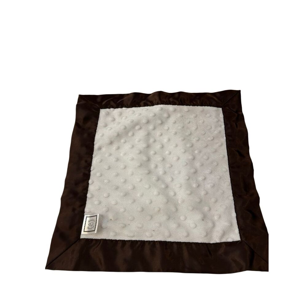 Swaddle Designs Brown Cream silky blanket 13"x13.5"‎